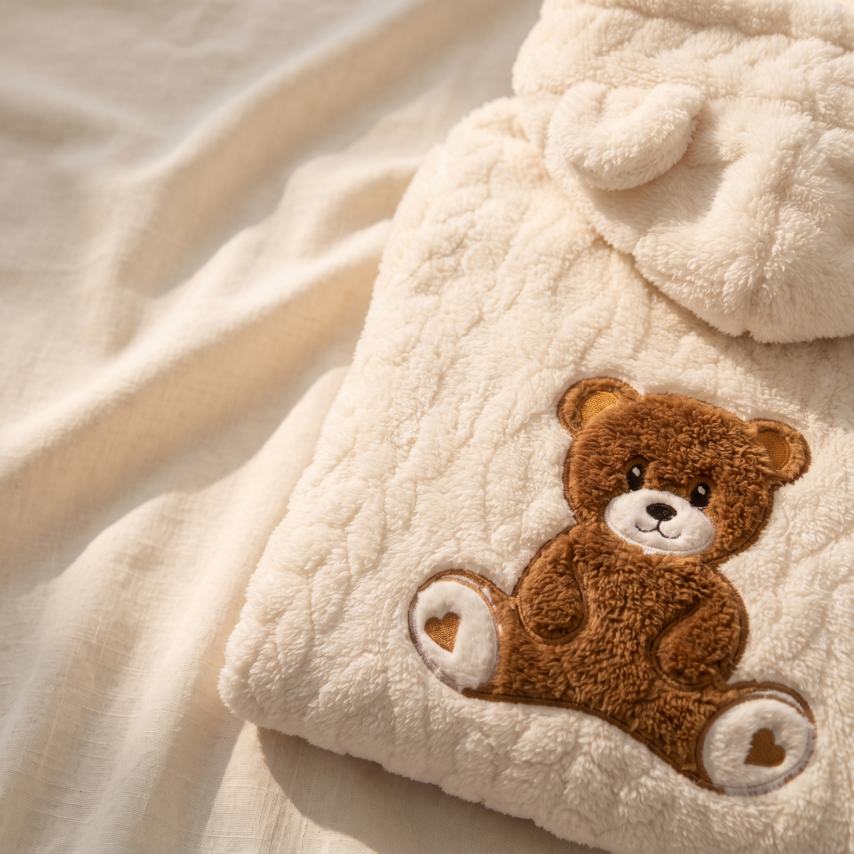 Cozy Teddy Embroidered Jump Suit
